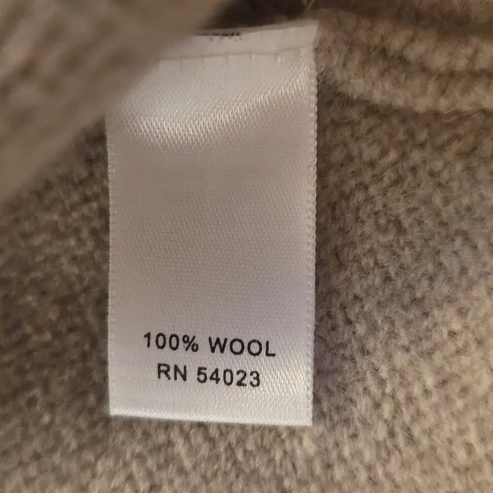 Banana Republic Tan Beige 100% Wool Button-Up Jacket Womens M 2009 Clean Simple